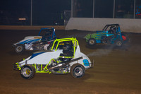 SHELLHAMMERS SPEEDWAY LEESPORT PA 270 WINGLESS MICRO SPRINTS & SLINGSHOTS 9-24-2014-9853