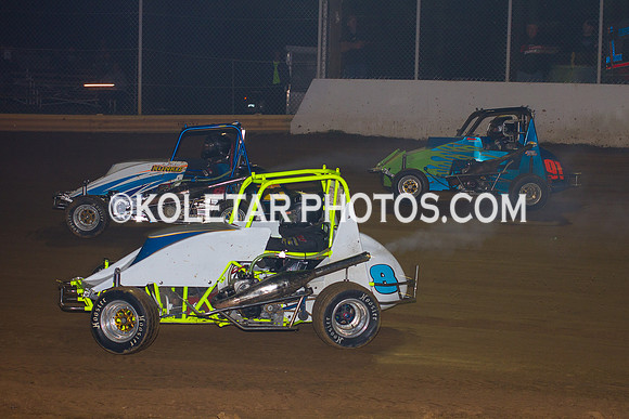 SHELLHAMMERS SPEEDWAY LEESPORT PA 270 WINGLESS MICRO SPRINTS & SLINGSHOTS 9-24-2014-9853